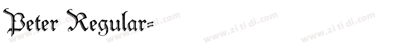 Peter Regular字体转换